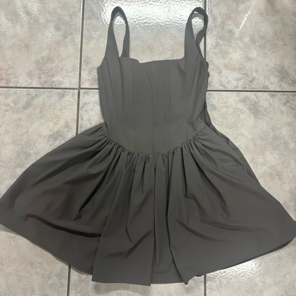 Zara | Dresses | Zara Corset Grey Mini Dress | Poshmark